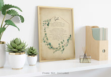 Load image into Gallery viewer, Serenity Prayer Print Reinhold Niebuhr sobriety gift Alcoholics Anonymous twelve step recovery - Full Prayer- VERSION 2 UNFRAMED
