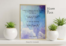 Load image into Gallery viewer, What if you fly? Erin Hanson, What if I fall? Oh but my darling, What if you fly? Watercolor Print for Nursery Decor, Unframed print
