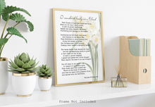 Load image into Gallery viewer, Daffodils Poem I wandered lonely as a Cloud William Wordsworth Daffodil Poem UNFRAMED
