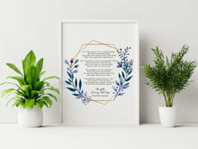 Load image into Gallery viewer, She of the Dancing Feet Sings Print, Countee Cullen Poetry Art, Literary Wall Decor, Watercolor Wreath Print, Harlem Renaissance Gift
