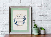Load image into Gallery viewer, Mark Twain Poem These I Can Promise Wedding Reading Print - Wedding poem Framed &amp; Unframed Options
