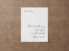Load image into Gallery viewer, Emily Dickinson Quote Print - Literary Wall Art - Minimalist Poetry Poster - Classic Literature Decor - Inspirational Gift for Writers
