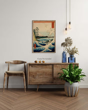 Load image into Gallery viewer, Japanese Wall Art Utagawa Hiroshige Print The Sea at Satta
