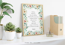 Load image into Gallery viewer, Hail Mary Prayer Print Hail Mary Full of Grace - Catholic Prayer Wall Art - Physical Print Without Frame

