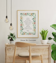 Load image into Gallery viewer, Hail Mary Prayer Print Hail Mary Full of Grace - Catholic Prayer Wall Art - Physical Print Without Frame

