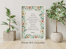 Load image into Gallery viewer, Hail Mary Prayer Print Hail Mary Full of Grace - Catholic Prayer Wall Art - Physical Print Without Frame
