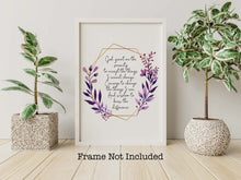 Load image into Gallery viewer, The Serenity Prayer Print sobriety gift Alcoholics Anonymous twelve step recovery Reinhold Niebuhr - Framed and Unframed Options
