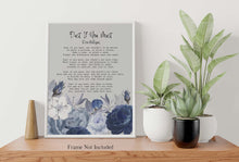 Load image into Gallery viewer, Dust If You Must Poem Print by Rose Milligan Funny Poem Poster Print Navy and Grey Floral Illustrated Poetry
