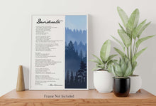 Load image into Gallery viewer, Desiderata print Poem By Max Ehrmann Illustrated poem poster print - forest illustration - Framed And Unframed Options

