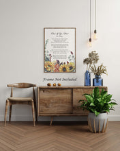 Load image into Gallery viewer, Dust If You Must Cute Poem Poster Print Illustrated Poetry Poem Print by Rose Milligan - Physical Art Print Without Frame

