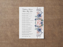 Load image into Gallery viewer, Children Learn What They Live Poem - New Parents Gift - Baby Shower Gift, Nursery Wall Art

