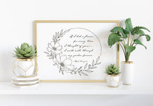 Load image into Gallery viewer, If I had a flower for every time I thought of you... Alfred Lord Tennyson Love Quote Poster Print - Thinking of you gift
