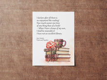 Load image into Gallery viewer, Jane Austen Poster Print I declare after all there is no enjoyment like reading! Reading Quote from Pride and Prejudice - Reading Nook Art
