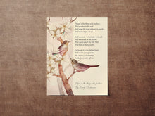 Load image into Gallery viewer, Hope is the Thing with Feathers Print – Emily Dickinson Poem – Watercolor Bird &amp; Blossom Art – Inspirational Literary Decor
