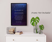 Load image into Gallery viewer, Two Headed Calf by Laura Gilpin Illustrated Poem Print There are twice as many stars as usual - Framed And Unframed Options

