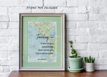 Load image into Gallery viewer, Ibn Battuta Travel Quote Traveling it leaves you speechless, then turns you into a storyteller - Physical Print Without Frame
