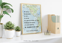 Load image into Gallery viewer, To Travel Is To Live Full Quote Print - Hans Christian Andersen Quote - Physical Print Without Frame
