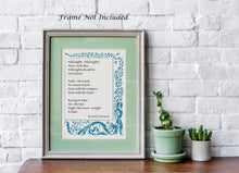 Load image into Gallery viewer, Emily Dickinson Poem Print – “Wild Nights” Romantic Poetry Wall Art, Aubrey Beardsley Print, Framed or Unframed Literary Gift
