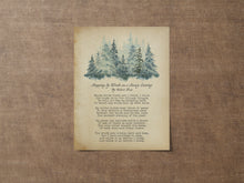 Load image into Gallery viewer, Stopping by Woods on a Snowy Evening Robert Frost Poem The woods are lovely, dark and deep - Framed And Unframed Options
