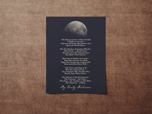 Load image into Gallery viewer, The Moon was But a Chin of Gold - Emily Dickinson Poetry Wall art - Physical Print Without Frame
