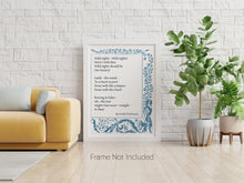 Load image into Gallery viewer, Emily Dickinson Poem Print – “Wild Nights” Romantic Poetry Wall Art, Aubrey Beardsley Print, Framed or Unframed Literary Gift
