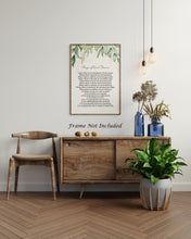 Load image into Gallery viewer, Prayer of Saint Francis Print – Peace Prayer Wall Art – Christian Home Decor – Religious Gift – Framed or Unframed
