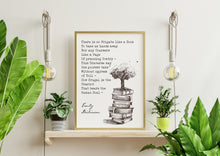 Load image into Gallery viewer, Emily Dickinson Poem Print There is no Frigate like a Book - Framed &amp; Unframed Options

