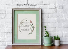 Load image into Gallery viewer, John Steinbeck Quote Print – Of Mice and Men Art, Literary Wall Decor, Friendship Quote, Vintage Book Lover Gift, Watercolor Wreath
