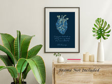 Load image into Gallery viewer, Kintsugi Heart - I carry your heart (I carry it in my heart) - E.E. Cummings Anatomical heart Art Print Home Decor poetry wall art Unframed
