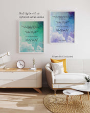 Load image into Gallery viewer, What if you fly? Erin Hanson, What if I fall? Oh but my darling, What if you fly? Watercolor Print for Nursery Decor, Unframed print
