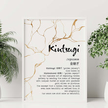 Load image into Gallery viewer, Kintsugi print - Kintsukuroi Definition Poster - Japanese Definition print
