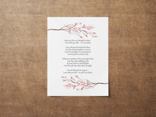 Load image into Gallery viewer, Memorial Poem Print: "I Give You This One Thought to Keep"
