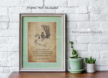 Load image into Gallery viewer, I Think We Dream Winnie the Pooh Quote Pooh and Piglet Drawing - A A Milne Framed &amp; Unframed Options
