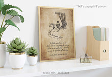 Load image into Gallery viewer, I Think We Dream Winnie the Pooh Quote Pooh and Piglet Drawing - A A Milne Framed &amp; Unframed Options
