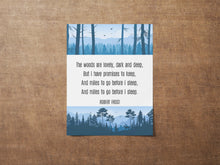 Load image into Gallery viewer, Robert Frost Poetry Print: Stopping by Woods on a Snowy Evening
