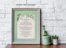 Load image into Gallery viewer, On Self-Knowledge Kahlil Gibran Poem Wall Art Print, Poetry wall art for self-discovery and awareness, The Prophet Framed &amp; Unframed Options
