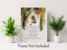Load image into Gallery viewer, The Swing Poem Print By Robert Louis Stevenson - A Child&#39;s Garden of Verses - Framed &amp; Unframed Options
