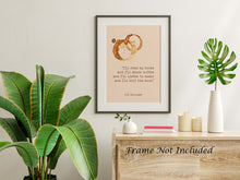 Load image into Gallery viewer, J.D. Salinger Quote I&#39;ll read my books and I&#39;ll drink coffee... A Boy In France Book Quote, Literary Art Print - Framed &amp; Unframed Options
