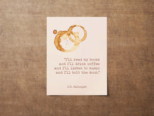Load image into Gallery viewer, JD Salinger Quote Print: Coffee &amp; Books Literary Art
