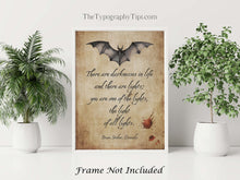 Load image into Gallery viewer, Dracula Book Quote Print Bram Stoker The light of all lights, Literary Wall Art Framed &amp; Unframed Options
