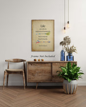 Load image into Gallery viewer, Soren Kierkegaard Quote Print, Life can only be understood backwards; but it must be lived forwards, Framed &amp; Unframed Options

