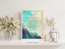 Load image into Gallery viewer, When I am Among the Trees By Mary Oliver Poem Poster Print, Vibrant Abstract Wall Art Framed &amp; Unframed Options
