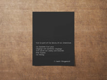 Load image into Gallery viewer, F. Scott Fitzgerald Quote Print – “You Belong” – Literary Wall Art, Universal Longings Quote, Minimalist Black &amp; White Book Lover Gift
