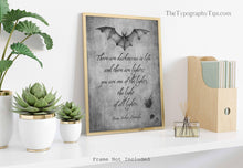 Load image into Gallery viewer, Dracula Book Quote Print Bram Stoker The light of all lights, Literary Wall Art Framed &amp; Unframed Options

