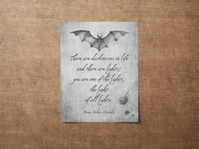 Load image into Gallery viewer, Dracula Book Quote Print Bram Stoker The light of all lights, Literary Wall Art Framed &amp; Unframed Options
