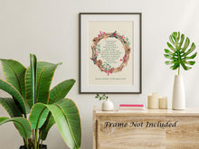 Load image into Gallery viewer, Charles Dickens Quote A Christmas Carol &quot;I will honor Christmas in my heart&quot;, Christmas Wreath, Literary Wall Art Print Framed or Unframed
