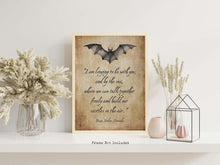 Load image into Gallery viewer, Dracula Book Quote Print Bram Stoker I am longing to be with you... Build our castles in the air Literary Wall Art Framed &amp; Unframed Options
