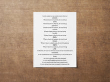 Load image into Gallery viewer, Prayer For Peace Prayer of Saint Francis Lord, make me an instrument of your peace - prayer print for Home nursery Art UNFRAMED
