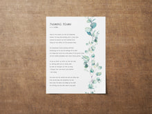 Load image into Gallery viewer, Funeral Blues Poem Print: W. H. Auden Memorial Art
