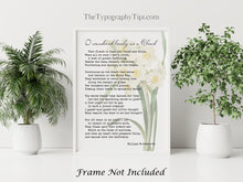 Load image into Gallery viewer, Daffodils Poem I wandered lonely as a Cloud William Wordsworth Daffodil Poem UNFRAMED
